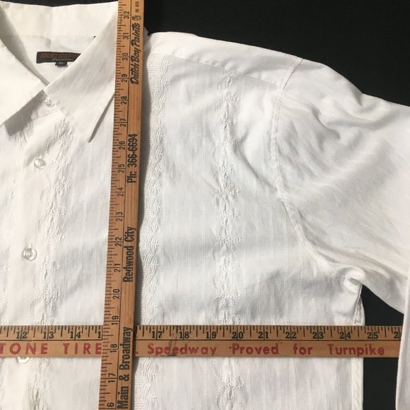 80's MEN'S WESTERN MONTICERUTTI EMBROIDERED hippie textured stitching white hip - Picture 3 of 8